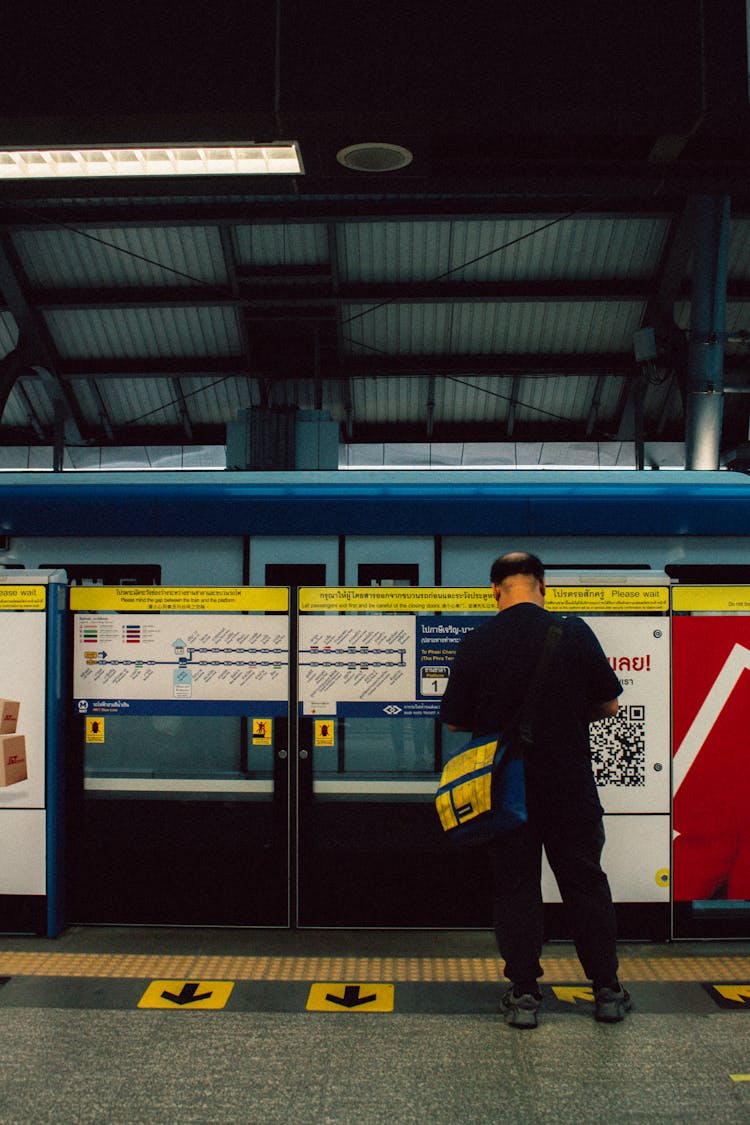 Man On A Metro Station 