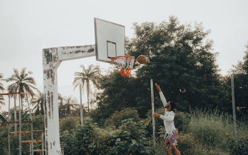 Man Playing Basketball