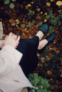 Overhead Shot of a Person Wearing Loafers