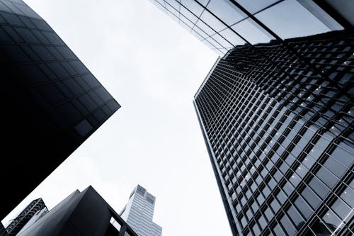 Free Low Angle Shot of City Buildings  Stock Photo