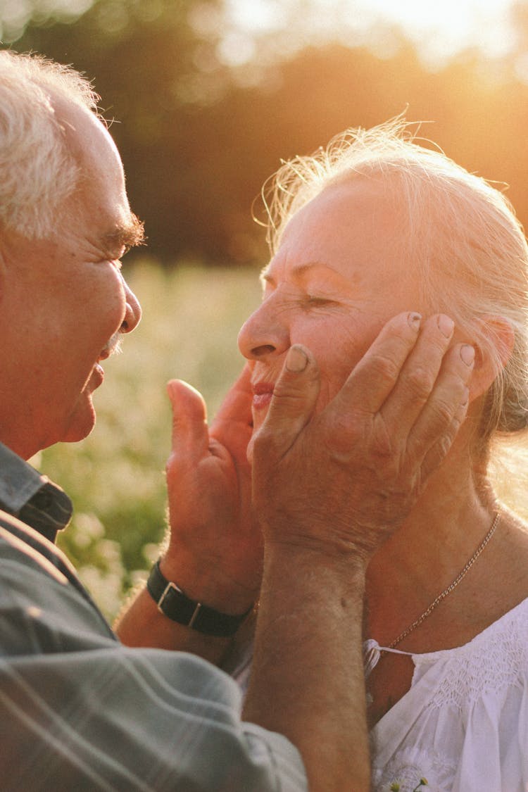 Elderly Couple In Close Up Photography