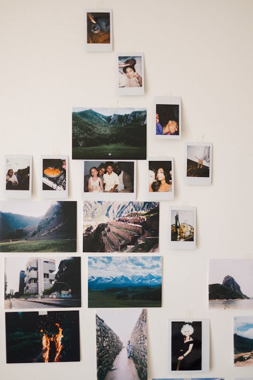 Souvenir Photos Pinned to Wall