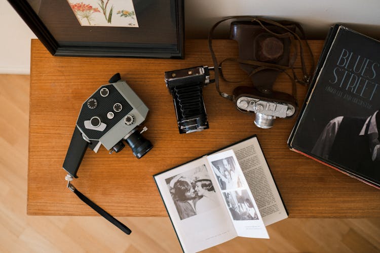 Some Vintage Things On A Desk