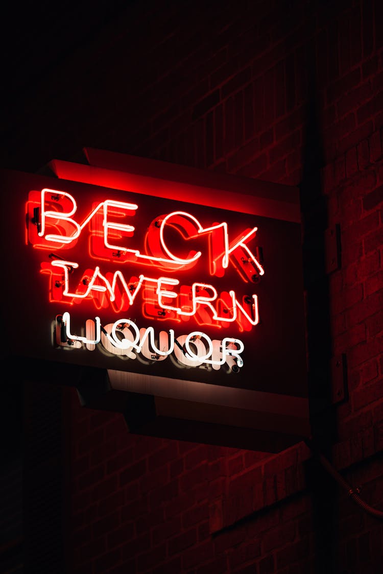 Illuminated Neon Of Bar