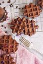 Waffles with Coffee Beans on Grates
