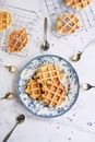Waffles on Plate and Grates