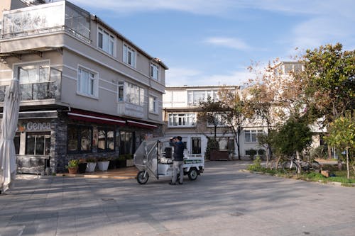 Tricycle Parked near a Building