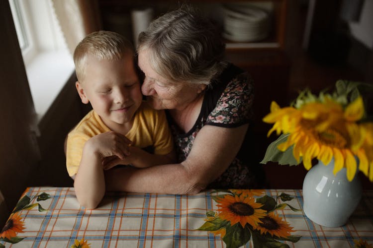 Grandmother Holding Grandson