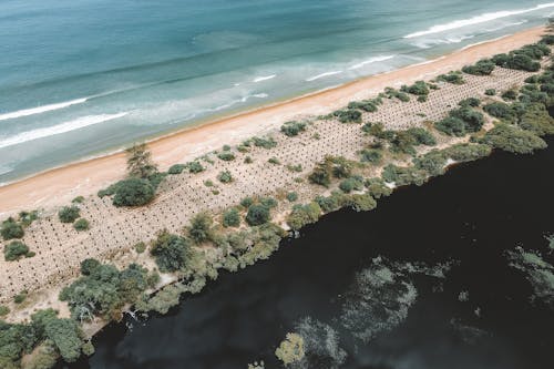 Kostnadsfri bild av drönarbilder, Flygfotografering, strand