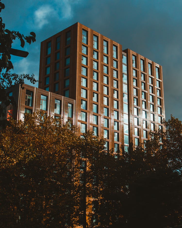 Low Angle Shot Of Leeds City Centre