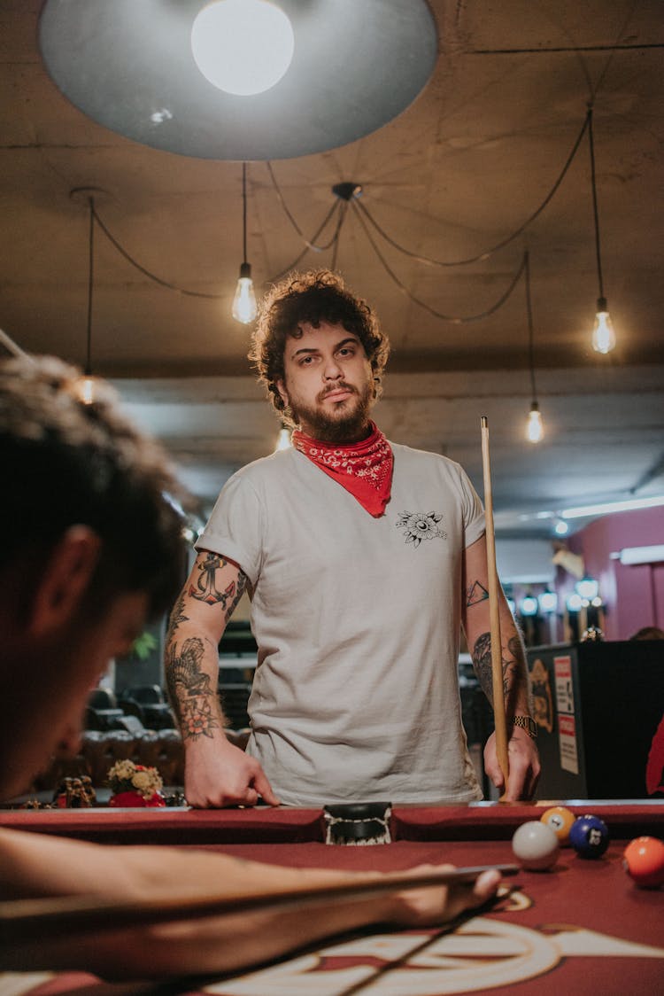 Men Playing Pool 