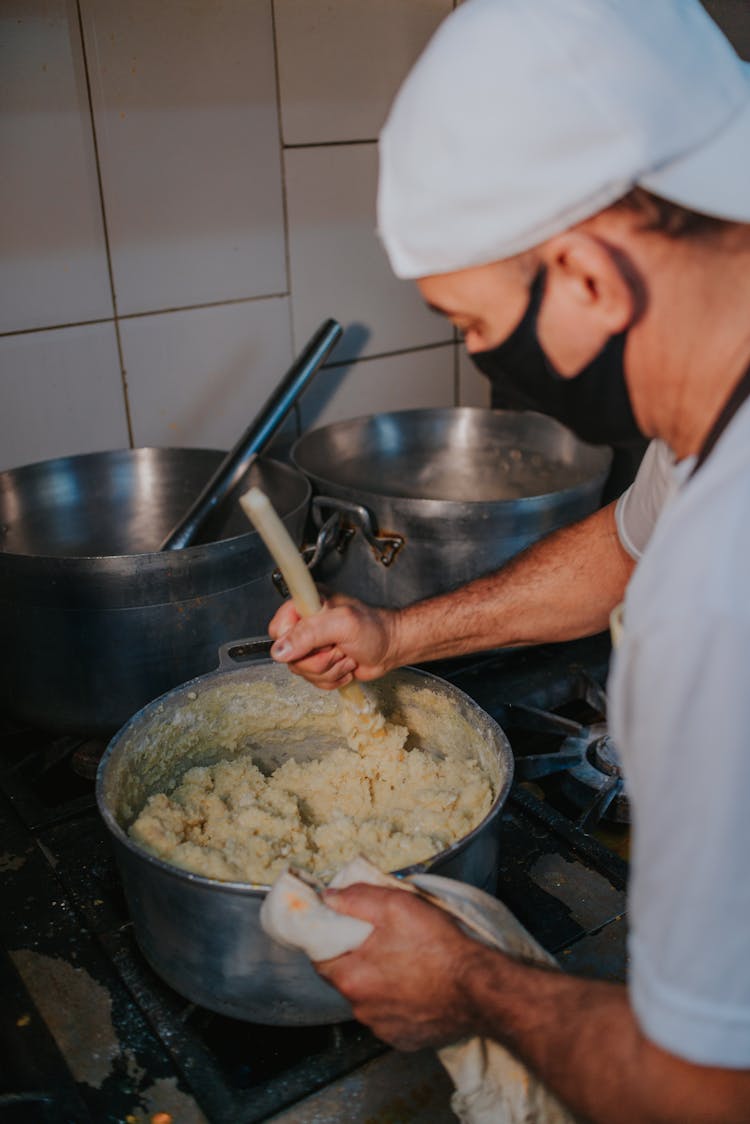 A Man Cooking