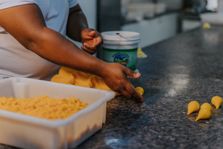 Chef Working With Dough