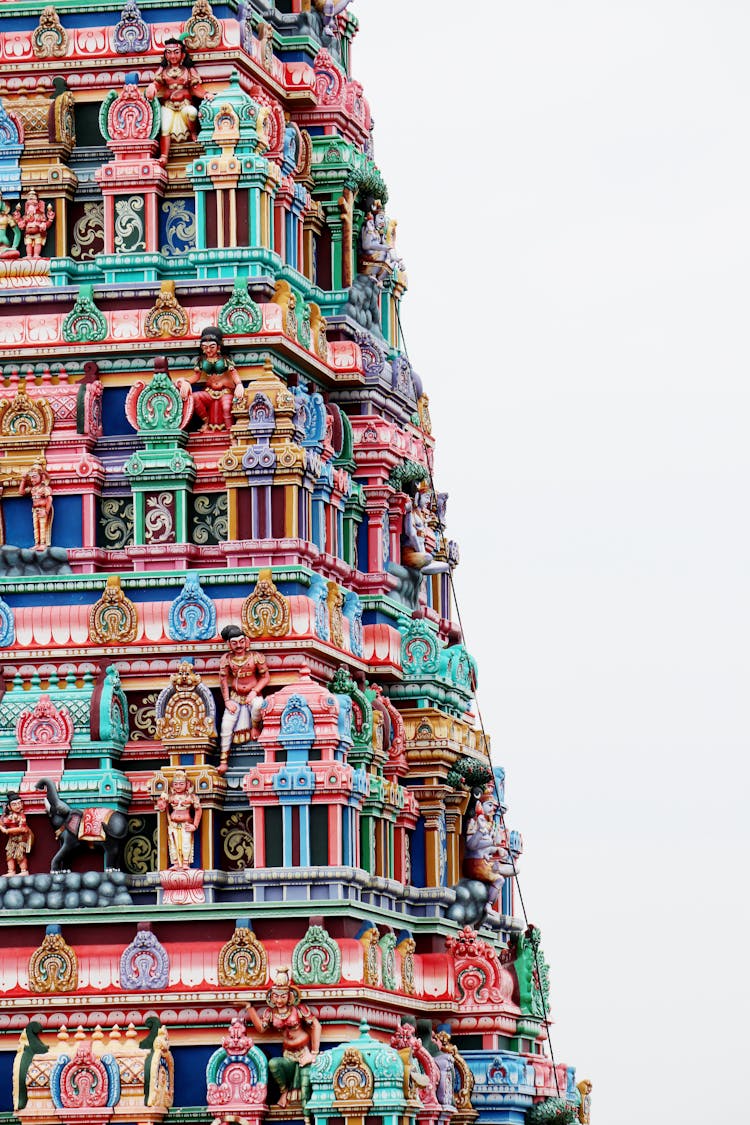 Meenakshi Temple Gopura, Madurai, India 