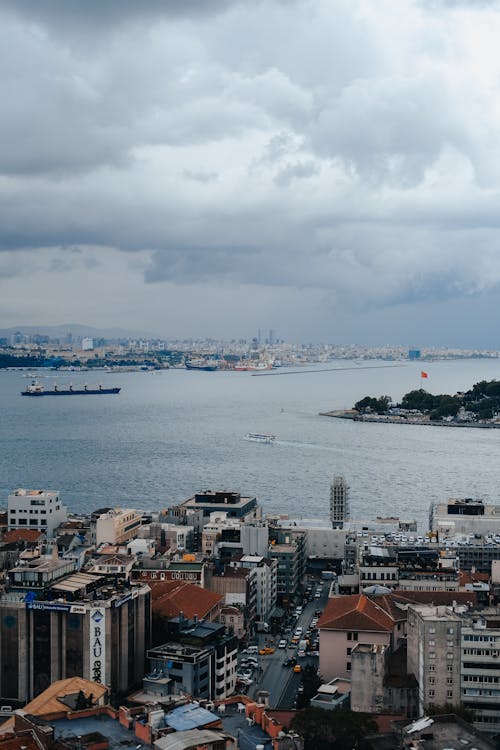 Gratis stockfoto met auto's, bosphorus, dronefoto