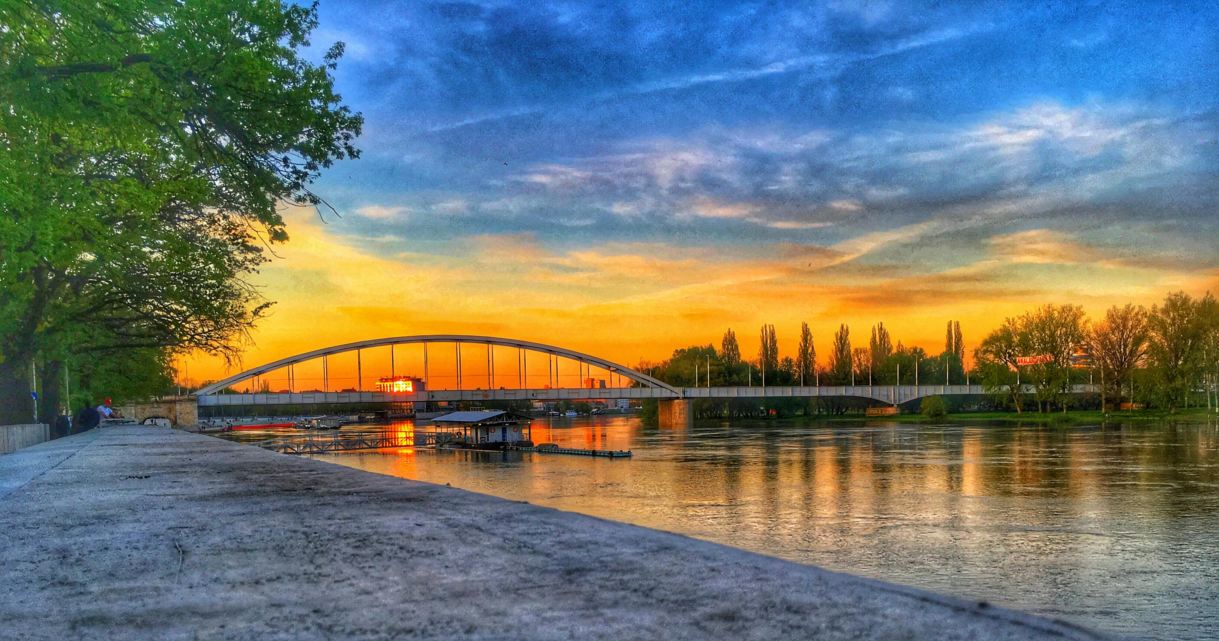 Free stock photo of bridge, dramatic sky, evening sun