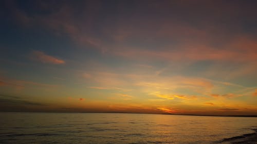 Ingyenes stockfotó a tenger felett, arany naplemente, bournemouth témában