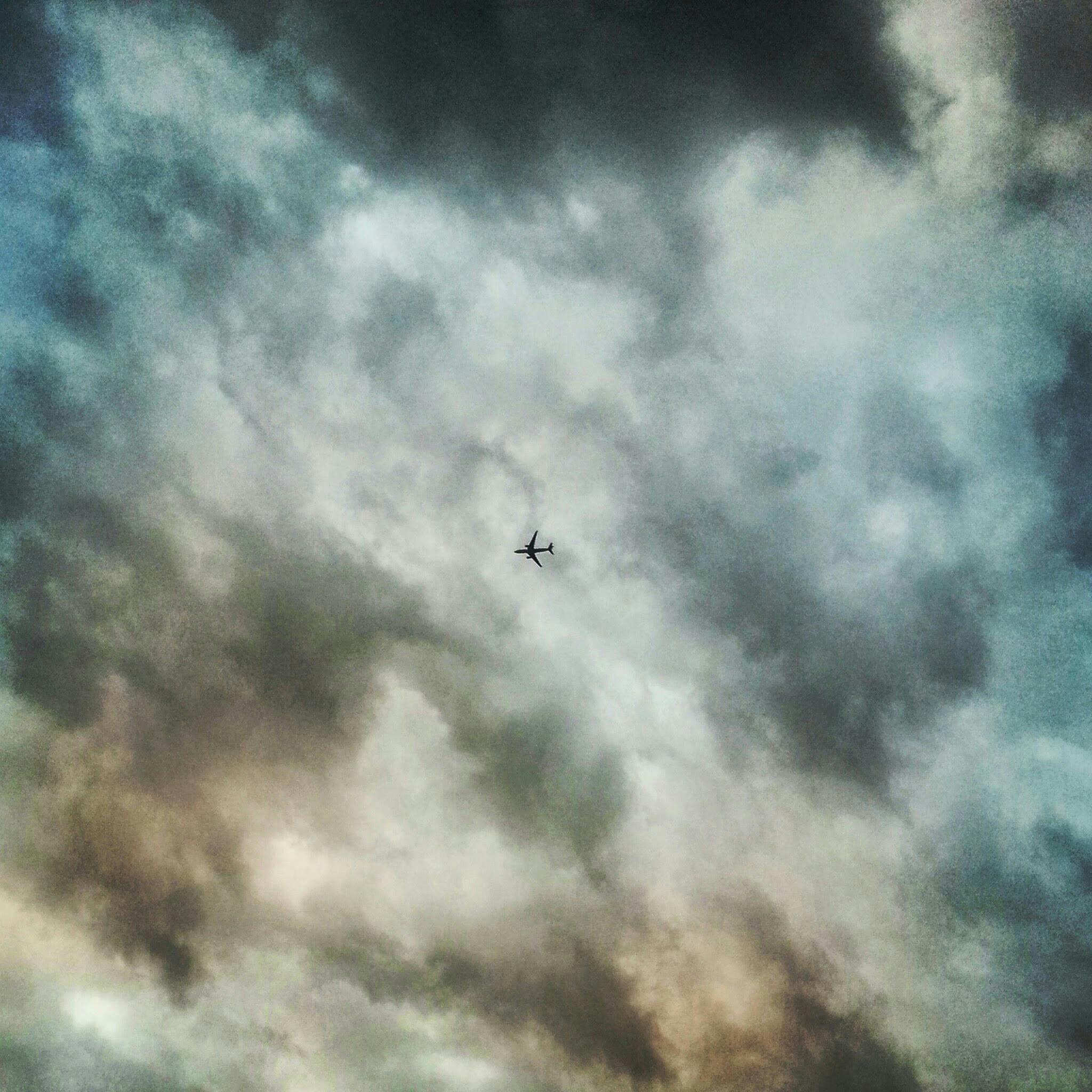 Free stock photo of airplane, flight, storm