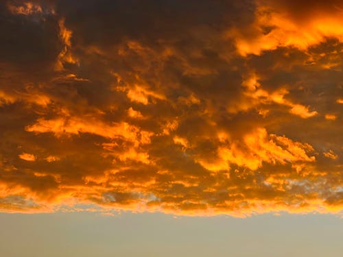 Free Photo of a Beautiful Orange Sky Stock Photo