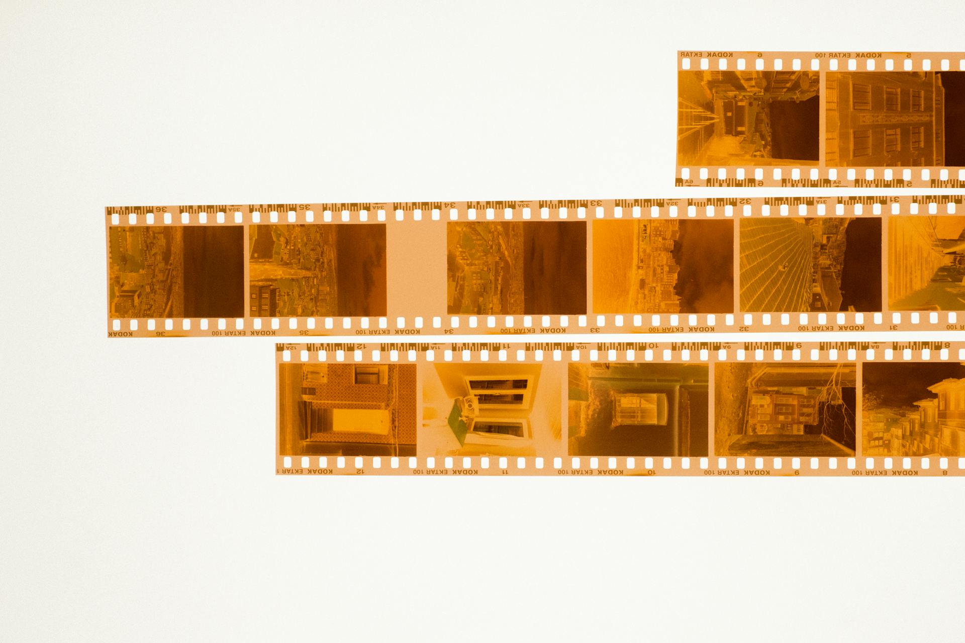 Camera Film on Light Table