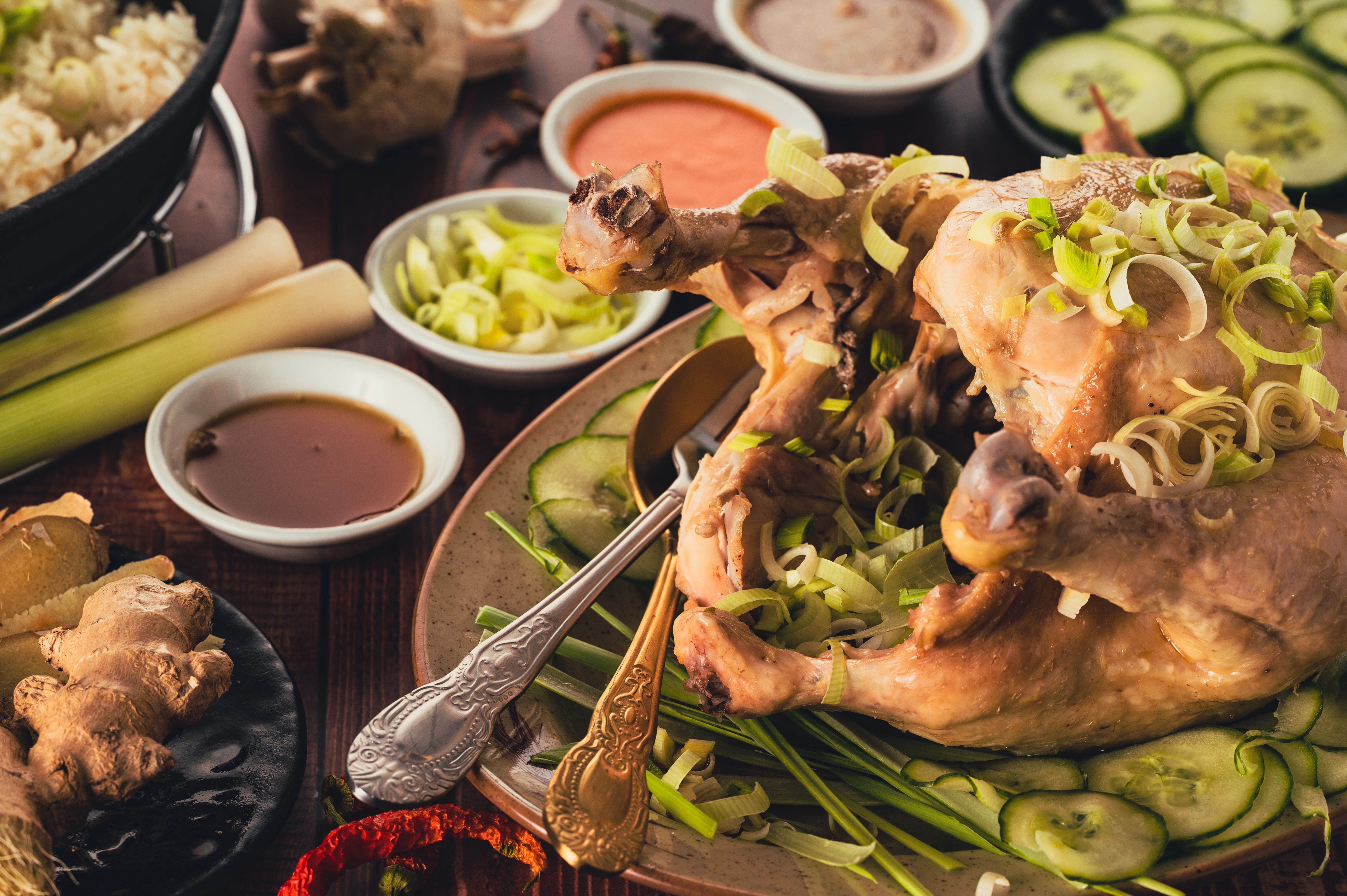 Chicken with mixed ginger
