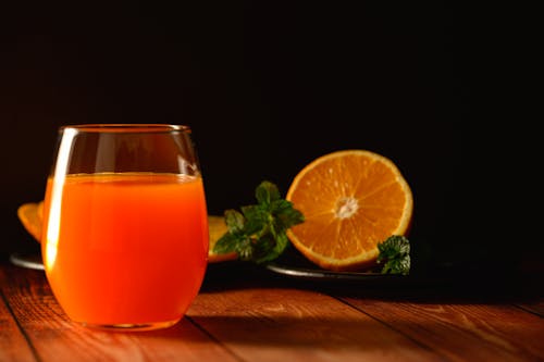 Orange Juice in a Drinking Glass