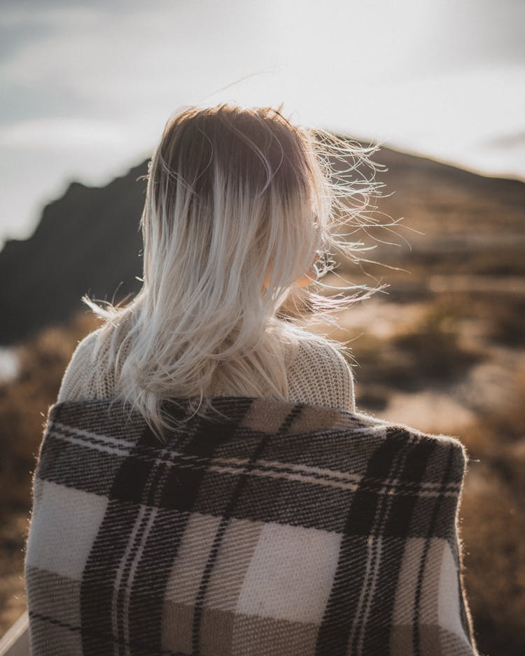 Woman With A Checkered Blanket 