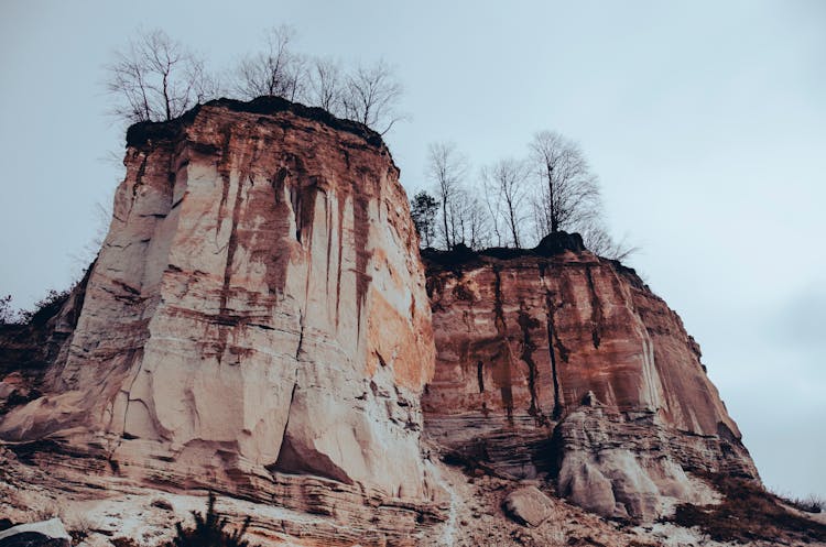 Eroded Cliffs In Seaside