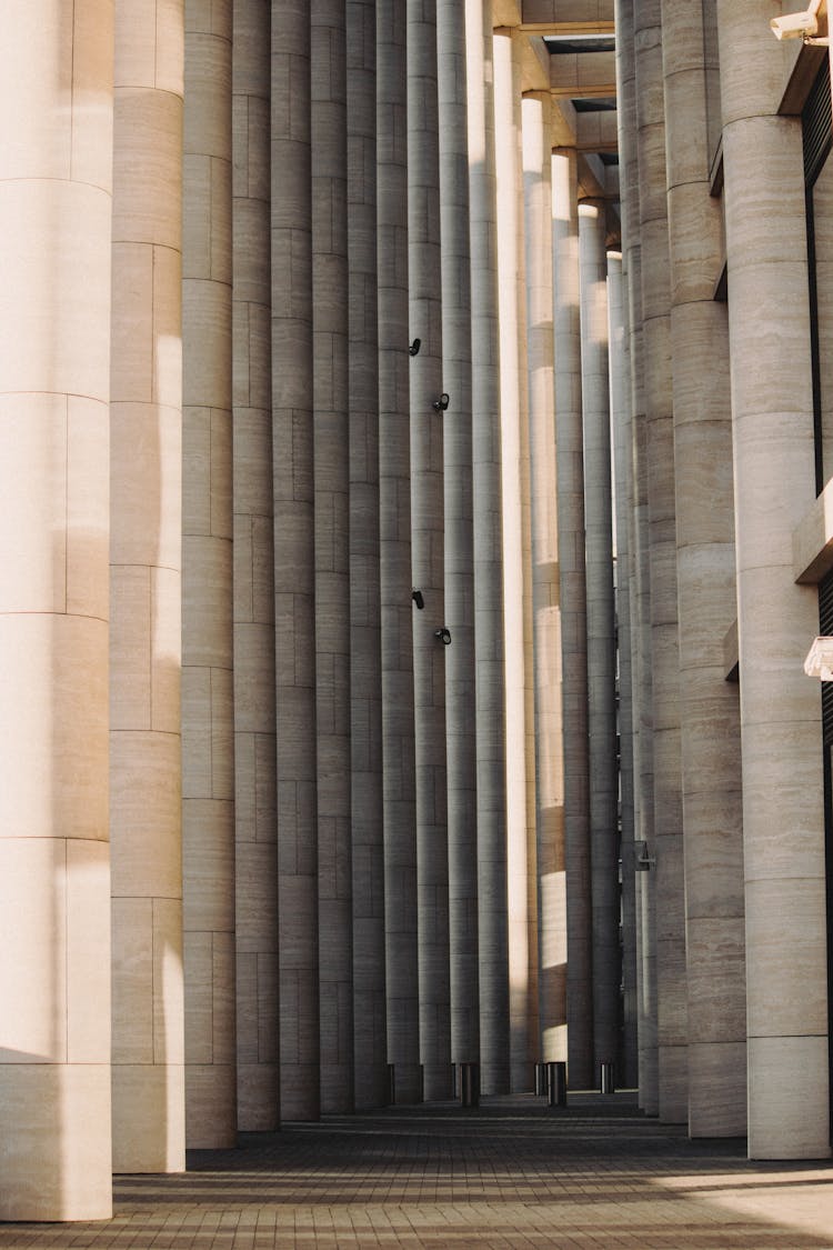 Pavement Between Columns