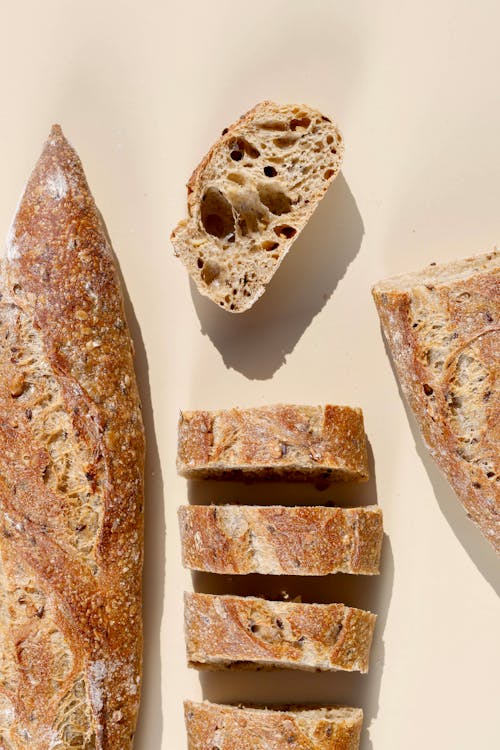 Close-Up Shot of Slices of Bread