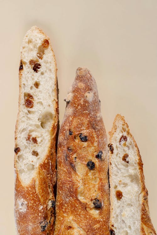Well Baked French Baguettes with Raisins