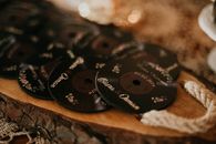 Close-Up Shot of Black Disks