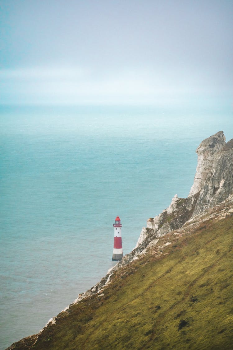 Beachy Head Lighthouse Under Blue Sky