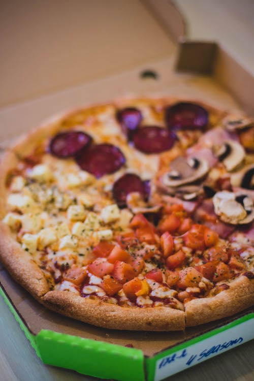Pizza in Green Box