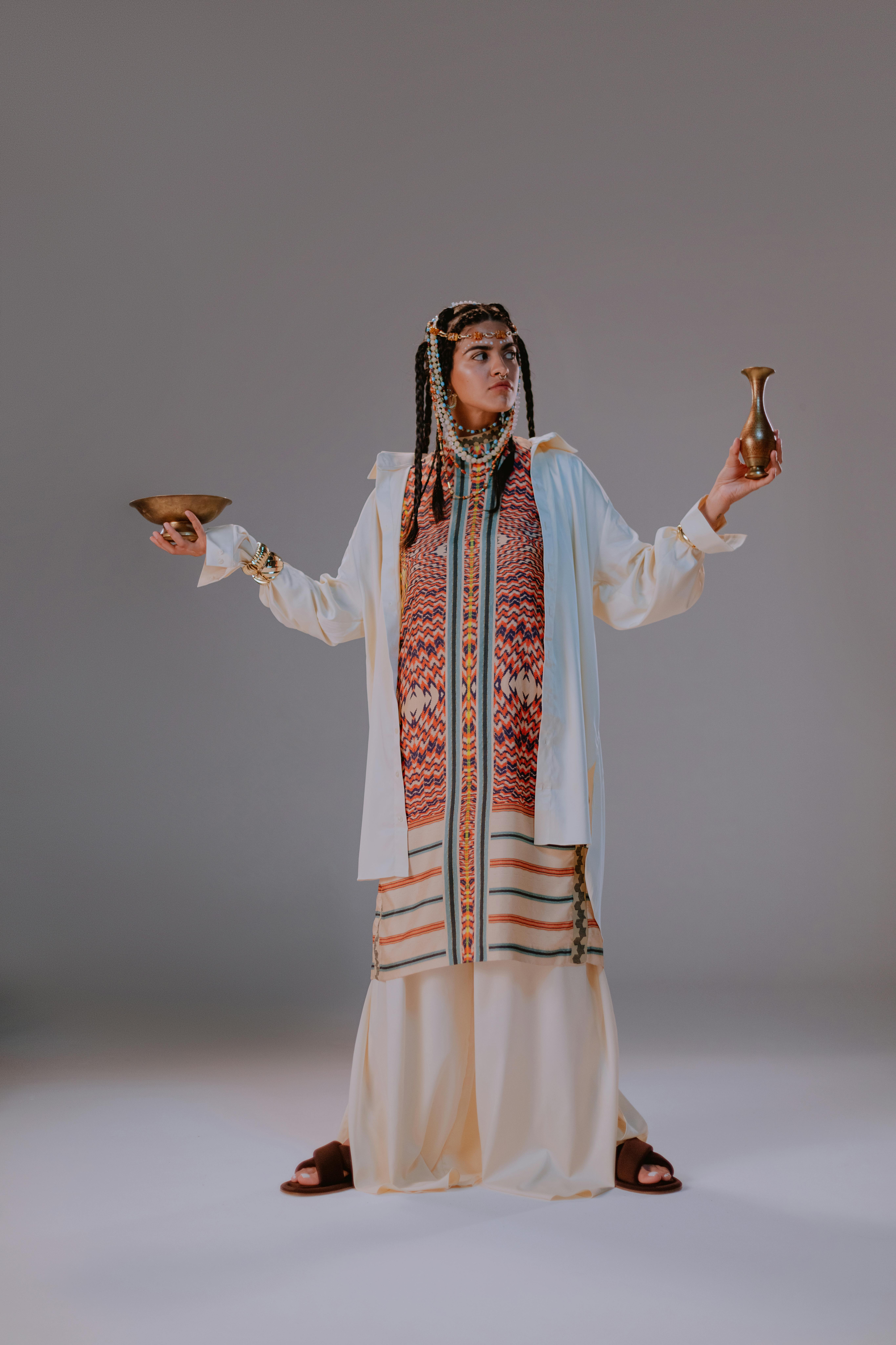 Free A Woman in White Robe Stock Photo