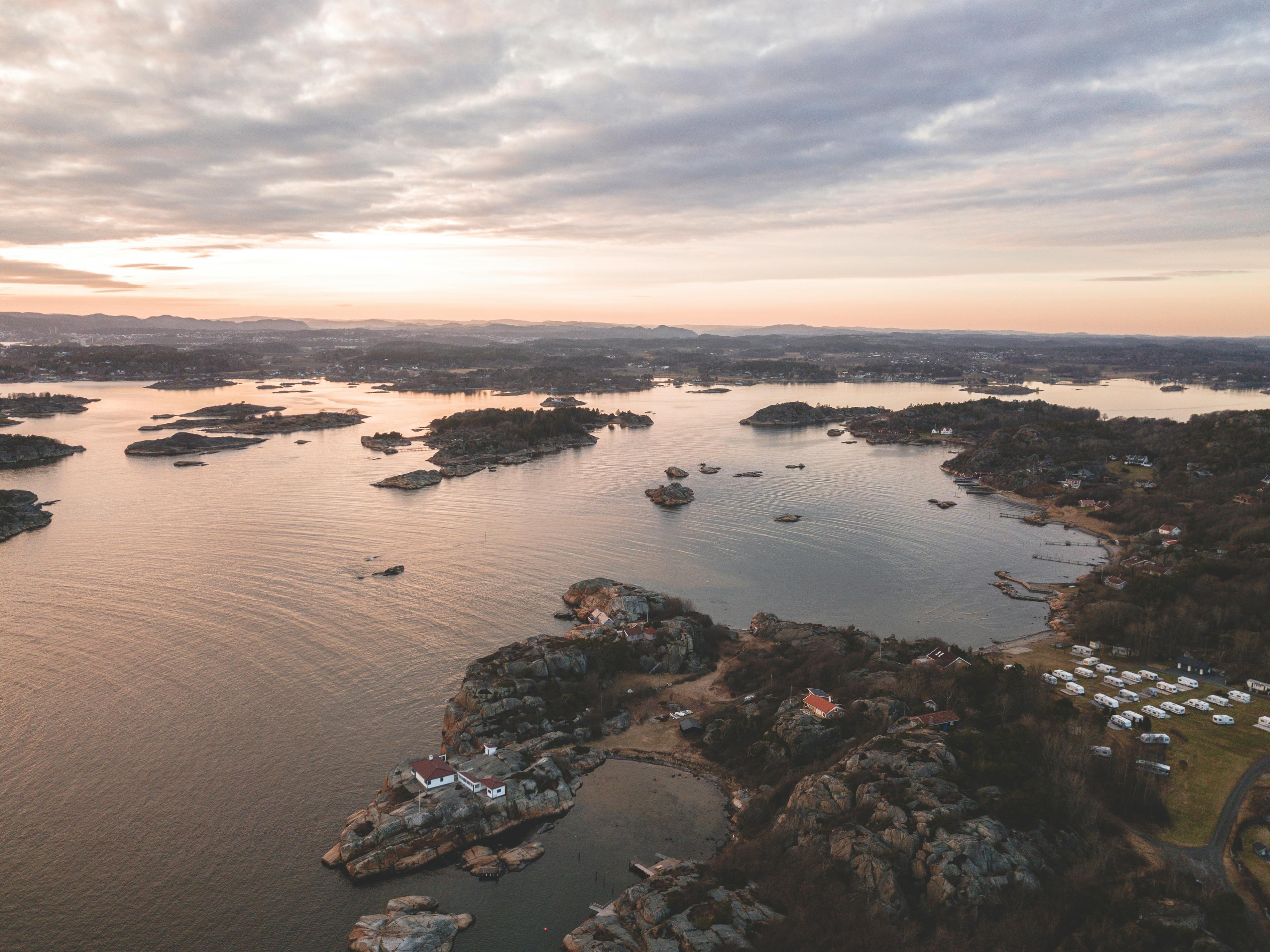 aerial photo of river