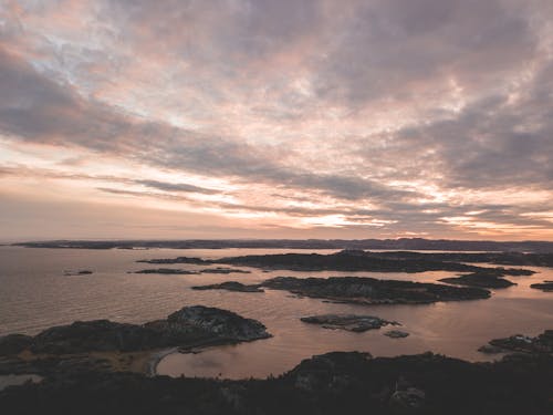 Ingyenes stockfotó alkonyat, drón, drónfelvételek témában