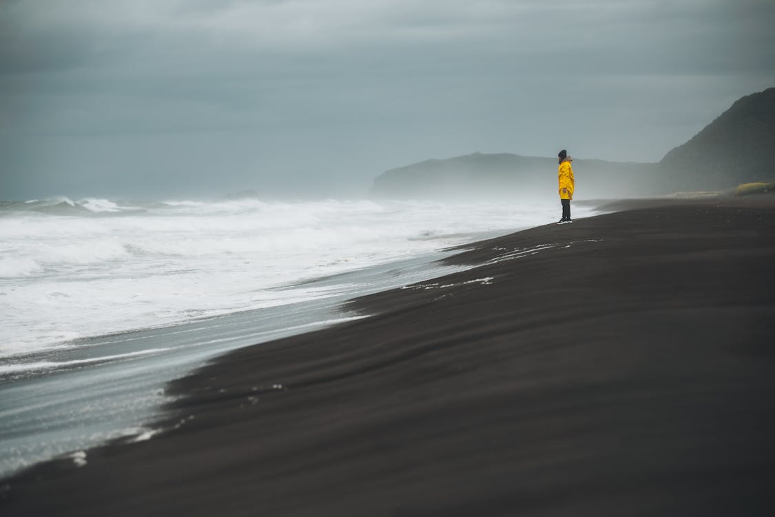 Foto profissional grátis de beira-mar, capa de chuva, enseada