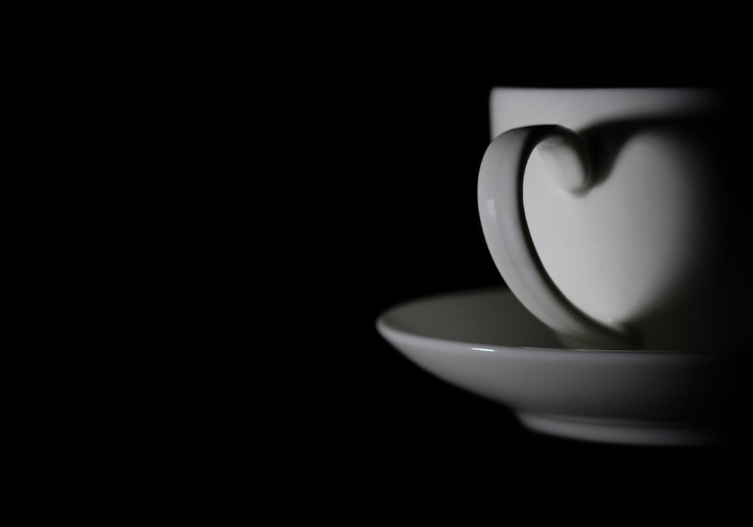 Free Grayscale Photography of Cup and Saucer Stock Photo