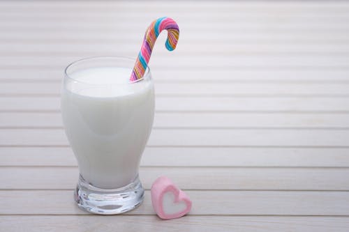 Photo of Milkshake Near Heart Shaped Marshmallow