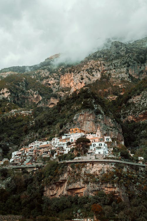 Village on Mountain Side 