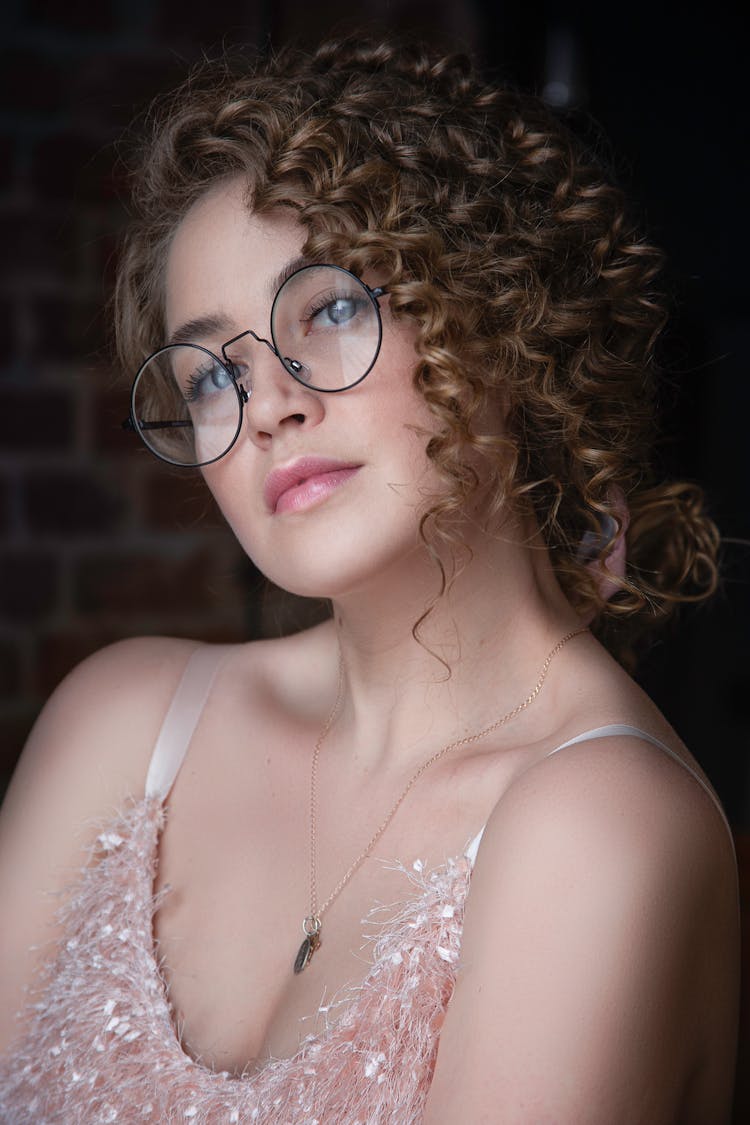 Portrait Of Curly Hair Woman 