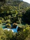 Green Trees Around the Waterfalls