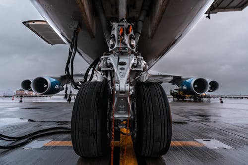 Airplane Wheels on Tarmac