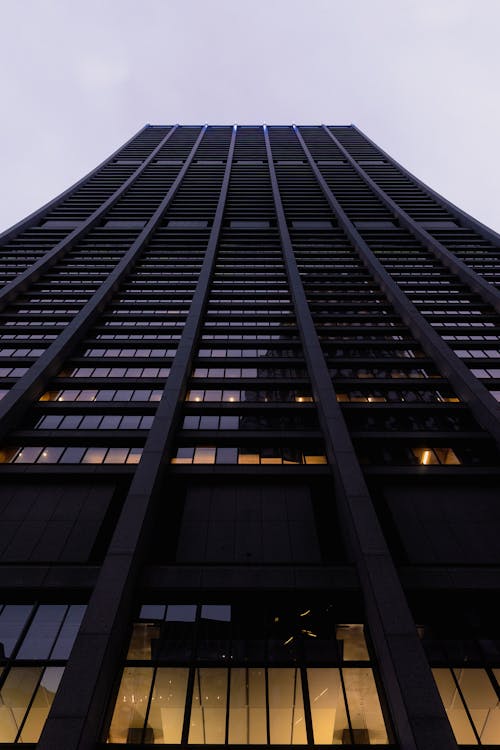 A Black Concrete Building