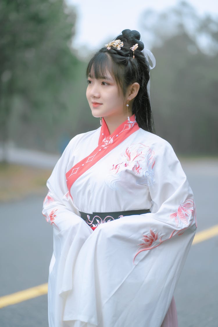 Young Japanese Woman In A Kimono 