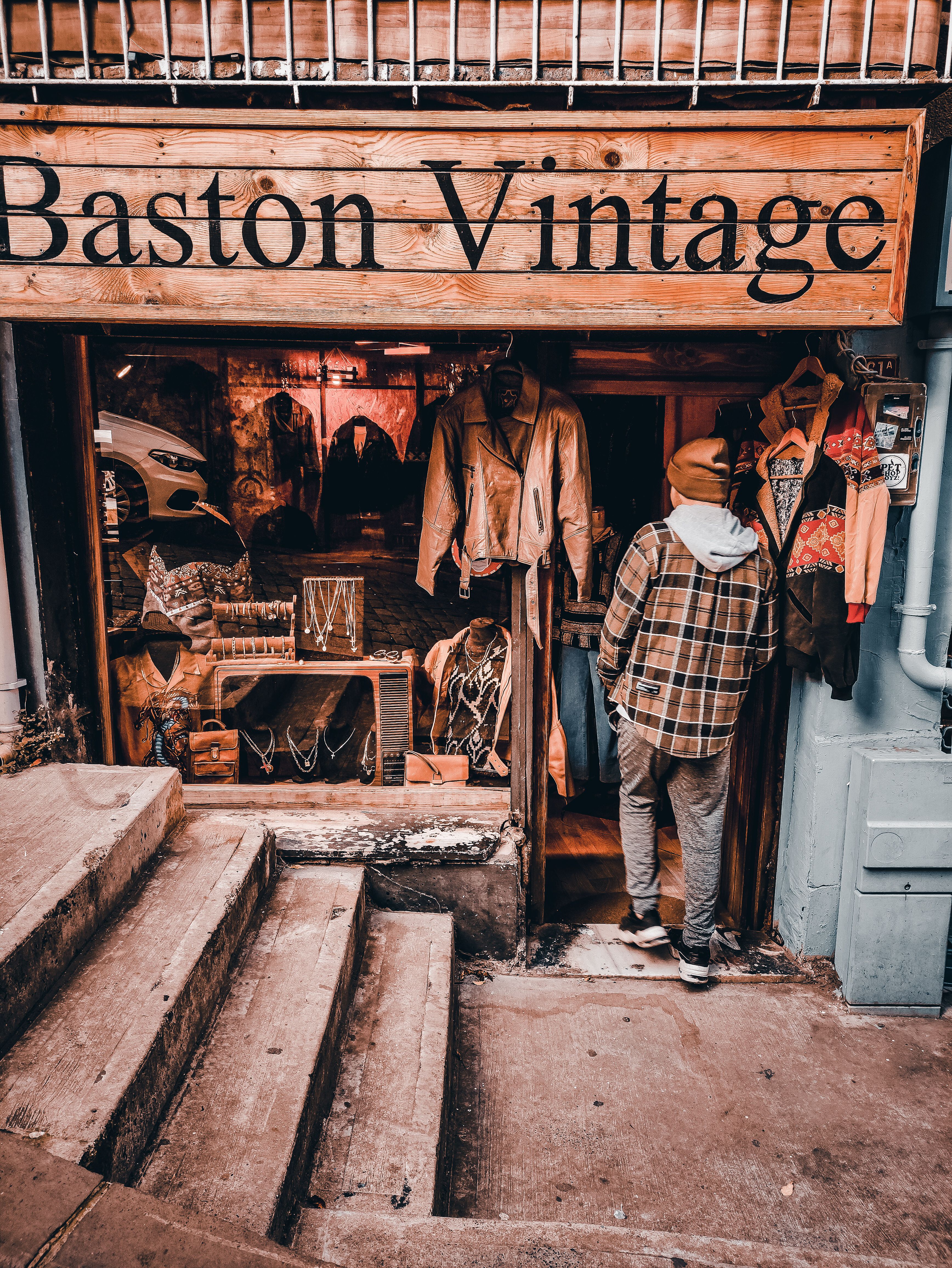 Representative shopper browsing an independent clothing store
