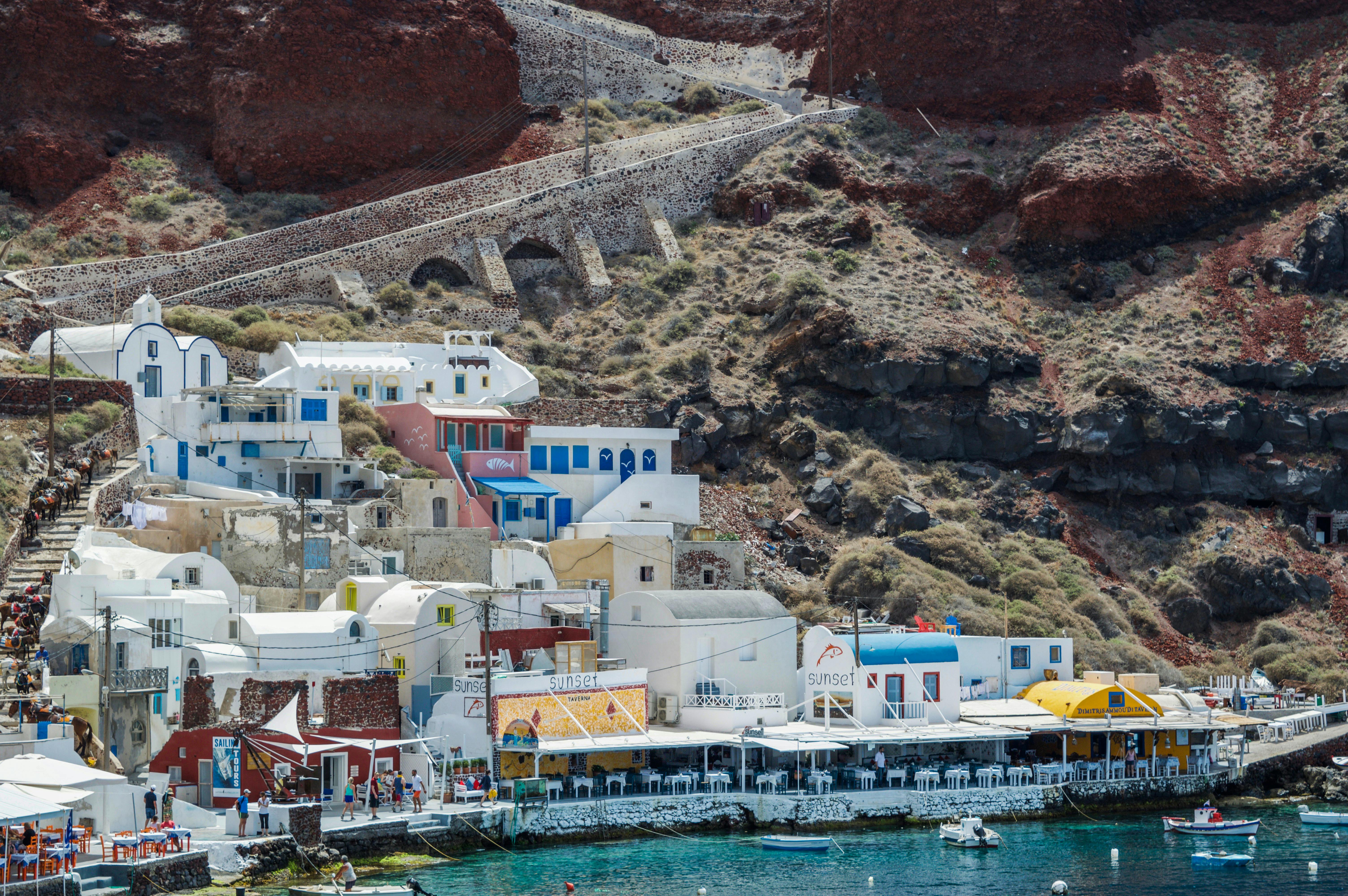 Landmarks in Santorini