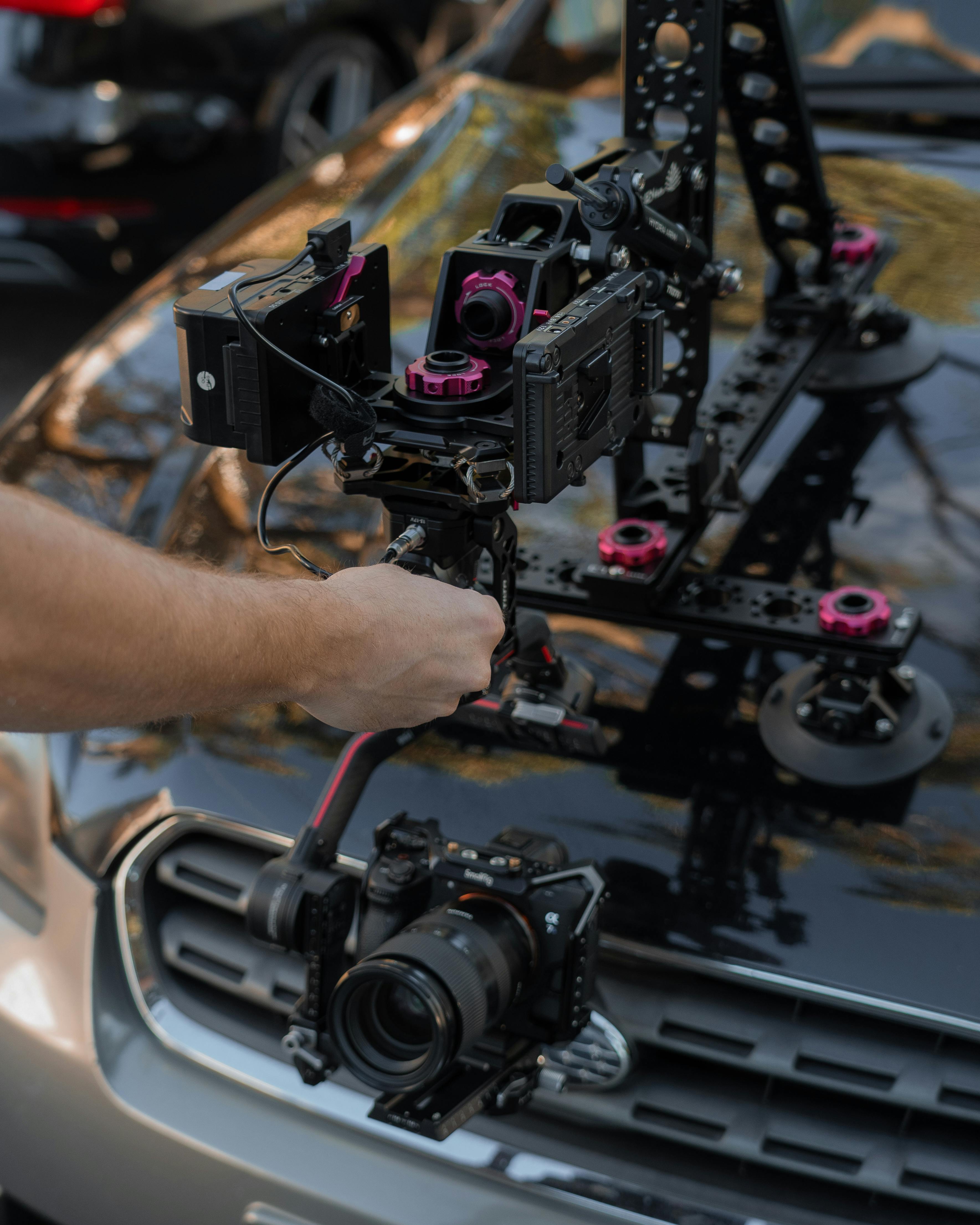 putting a camera in front of a car