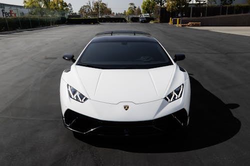 Základová fotografie zdarma na téma bílý vůz, huracan, Lamborghini